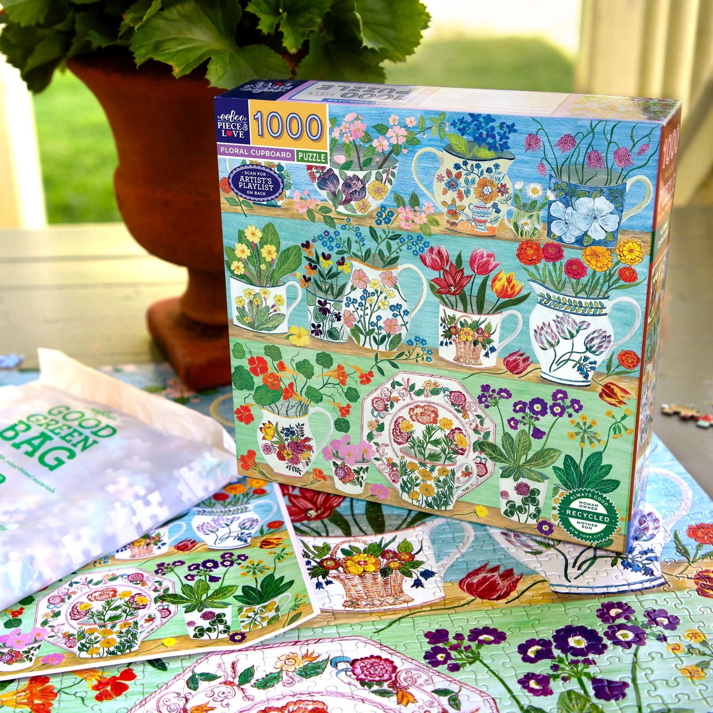Floral Cupboard 1000 Piece Puzzle