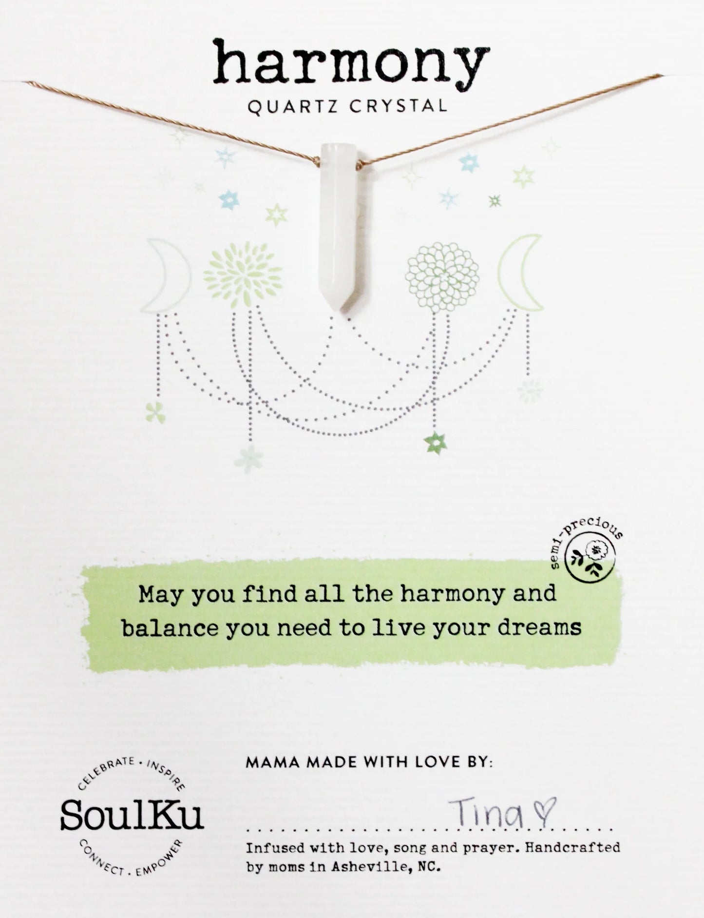 Quartz Crystal Dream Necklace for Harmony