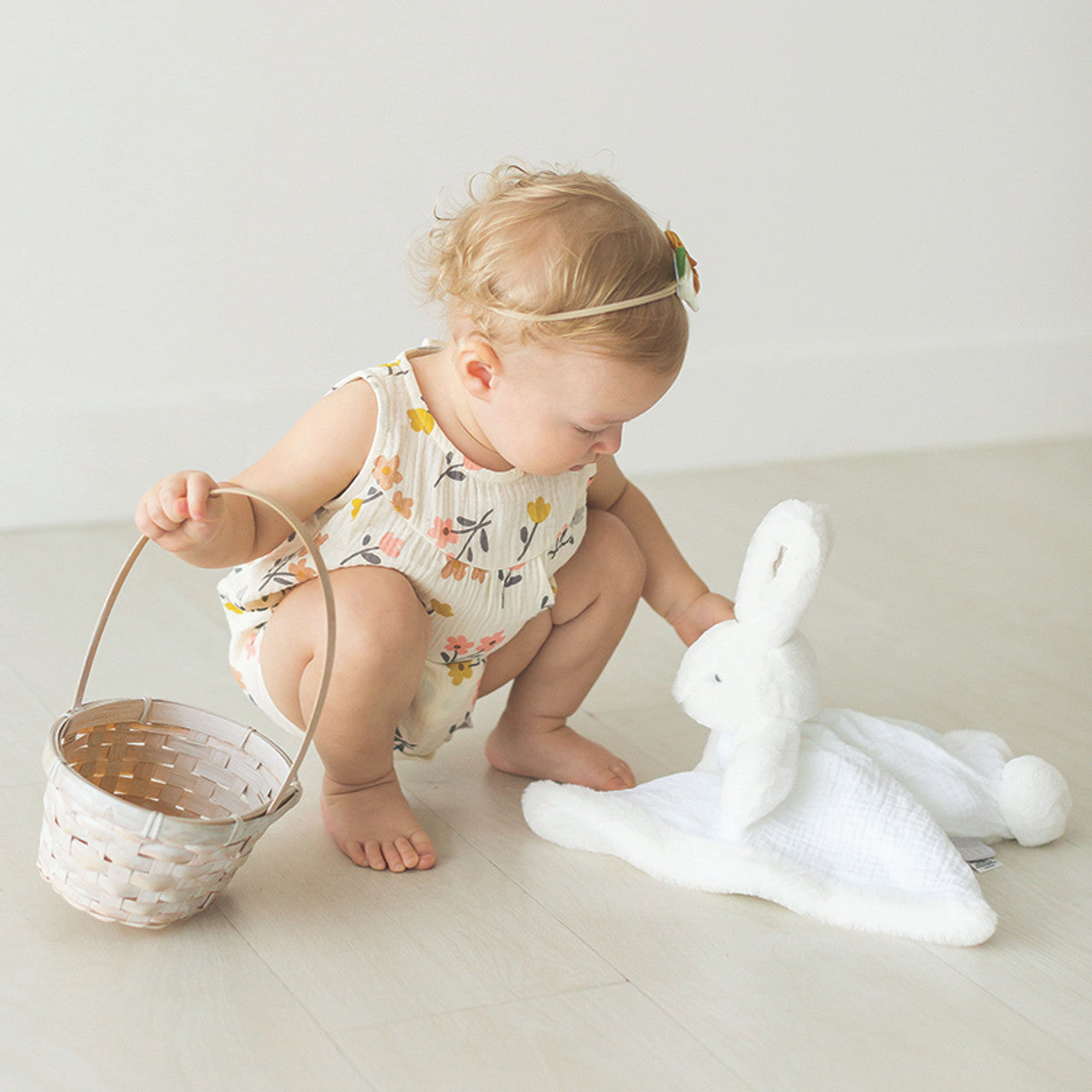 Sleeveless Muslin Romper - Floral