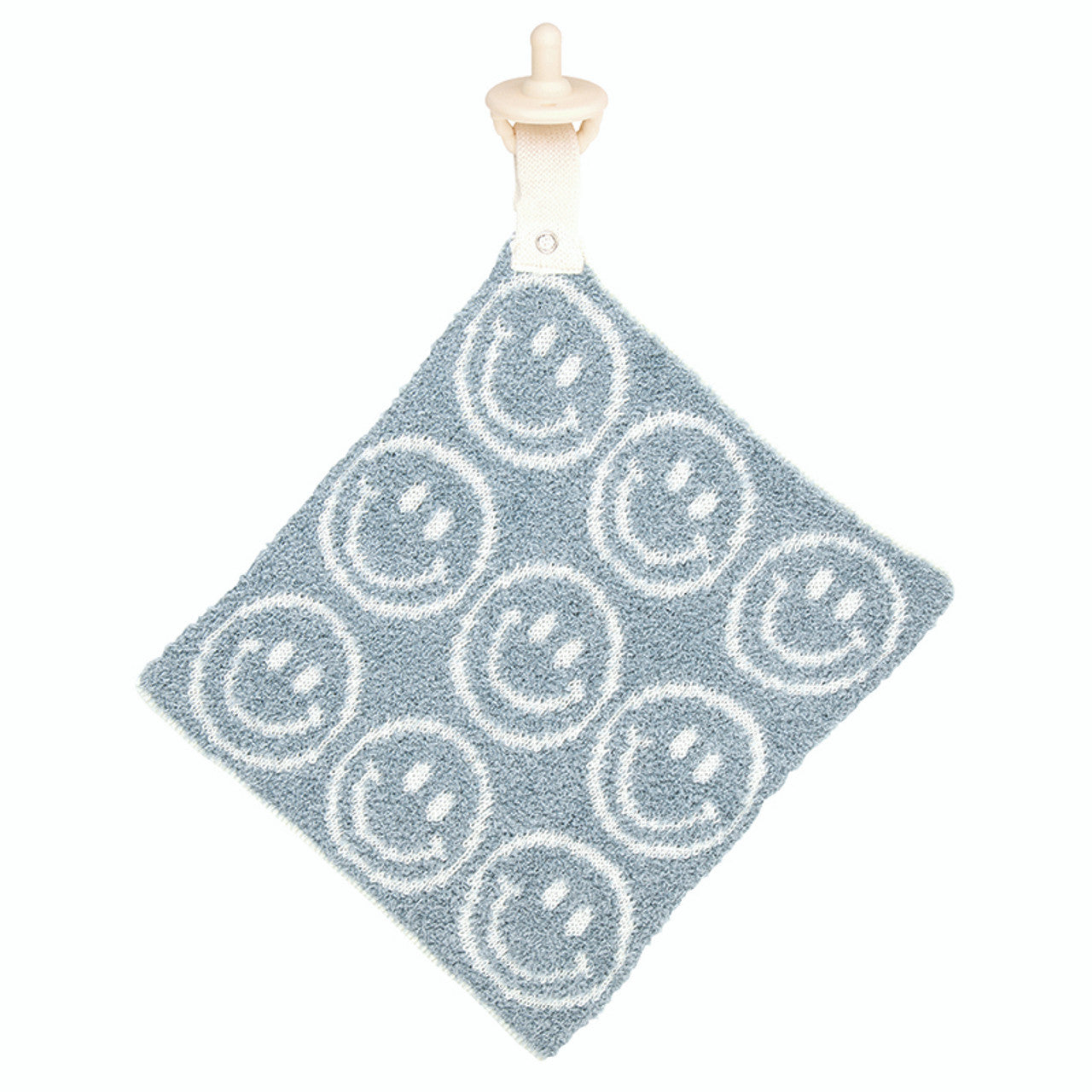 Plush Pacifier Blankie - Smiley Faces