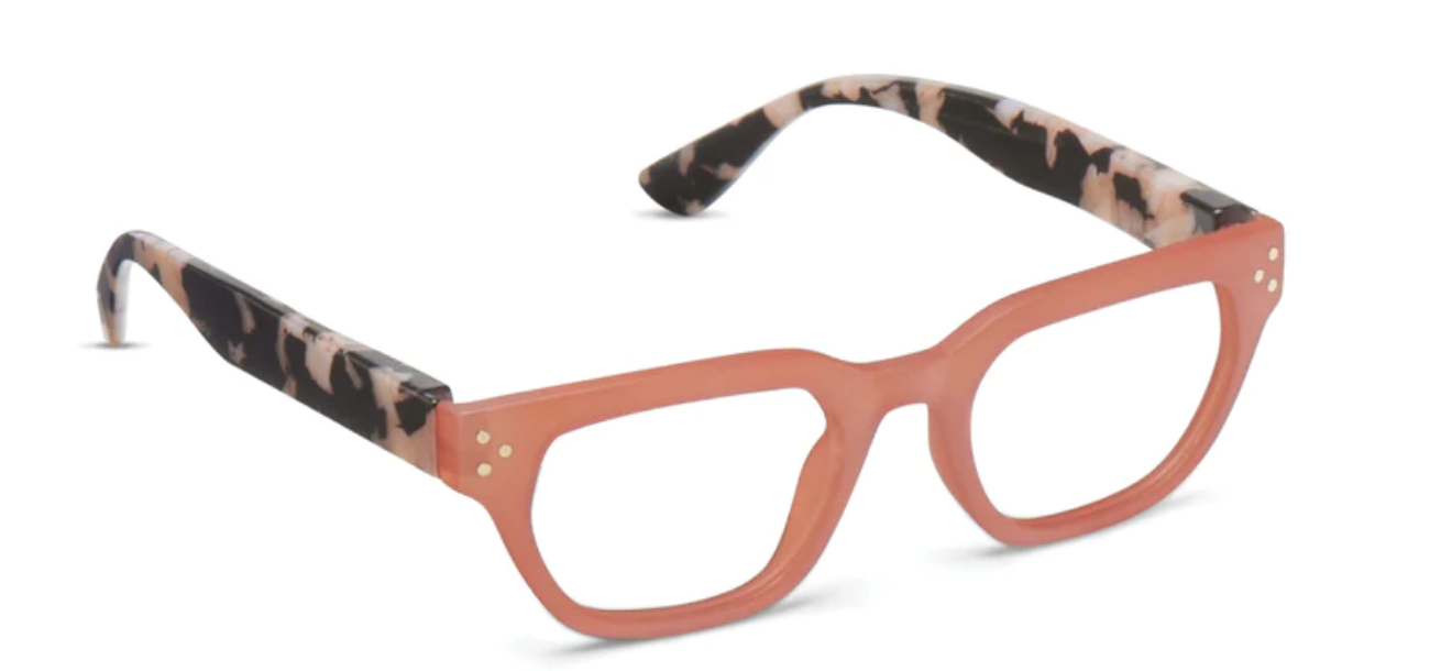 Peepers Flora (Blue Light) Reader Coral/Black