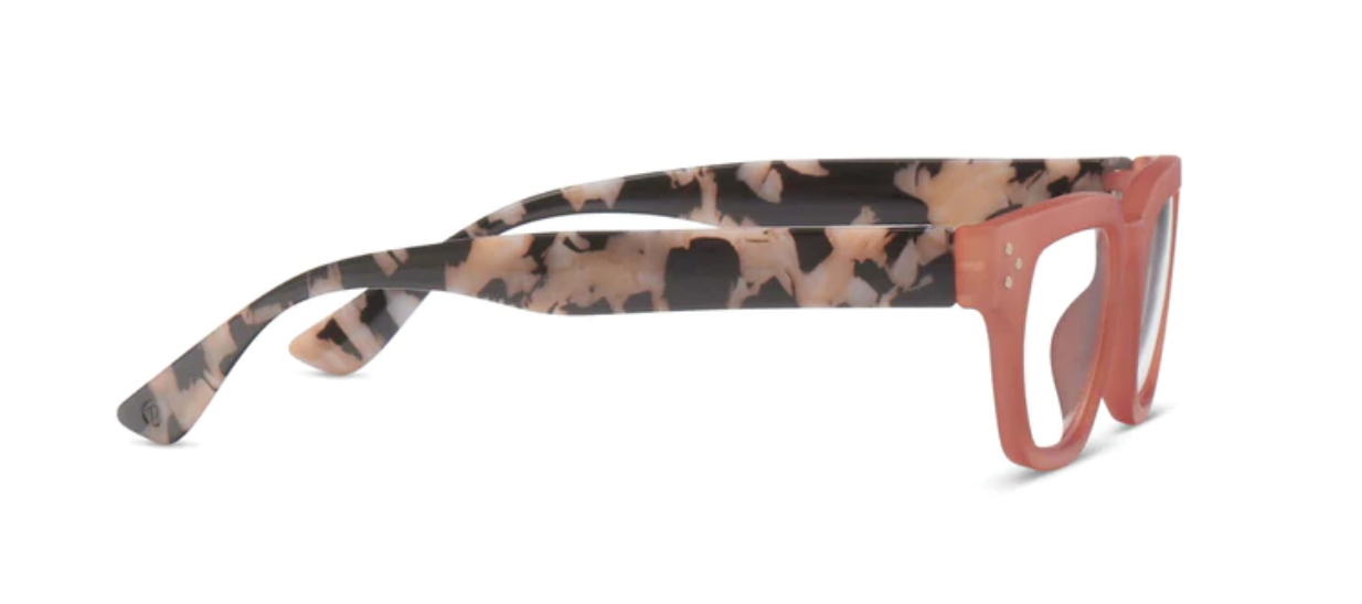 Peepers Flora (Blue Light) Reader Coral/Black