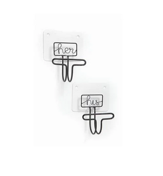 His/Her Black And White Iron Hooks