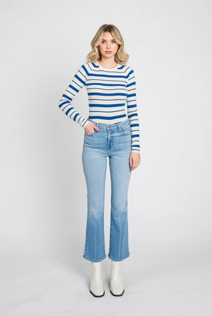 L.T.J. Bambino Creased Line Cropped Baby Flare