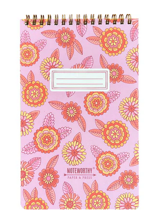 Retro Flora Small Notebook