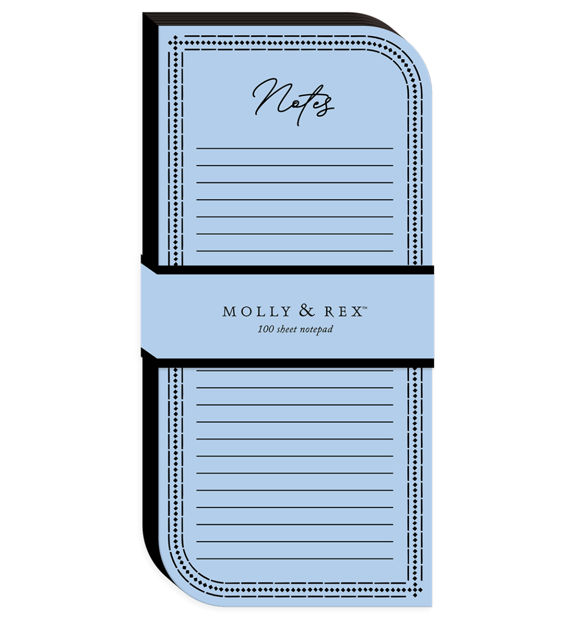 Vintage Borders Light Blue Magnetic List Pad