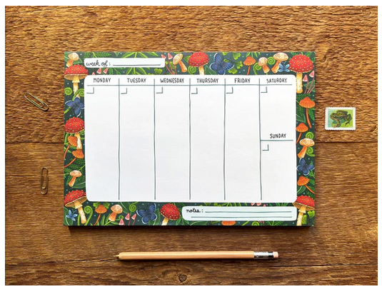 Mushroom Weekly Desk Planner