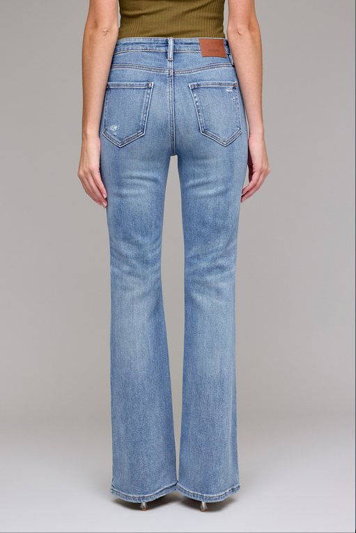 Hidden Medium Light Distressed Stretch Flare