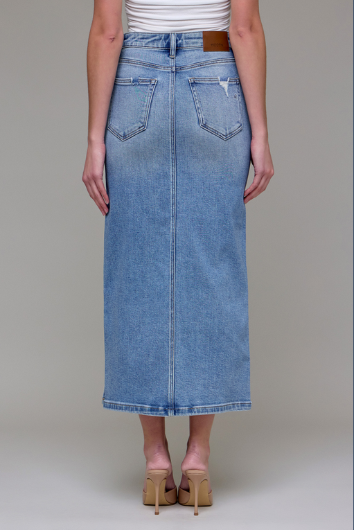 Hidden Peyton Midi Skirt With Side Slit