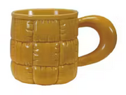 Stoneware Mug with Quilted Puffer Design