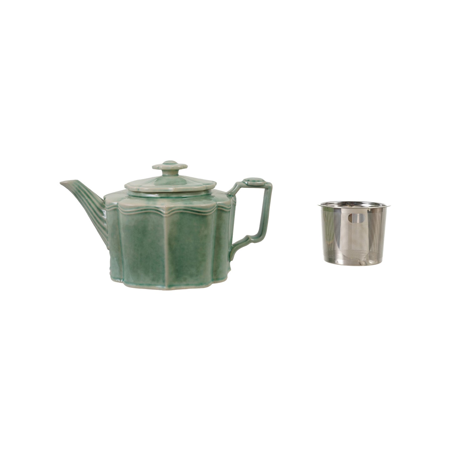 Stoneware Teapot with Strainer
