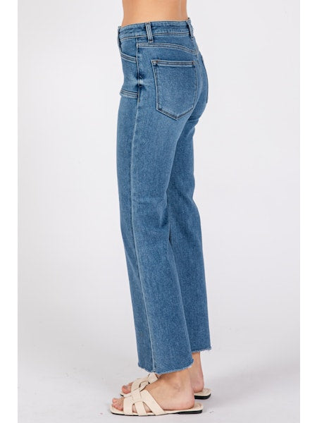 L.T.J. Sicily Square Front Pocket Scissor Hem Pant