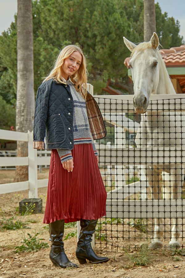 Mystree Contrast Quilted Jacket