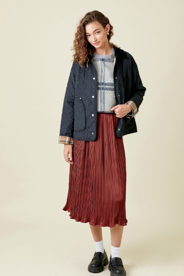 Mystree Contrast Quilted Jacket