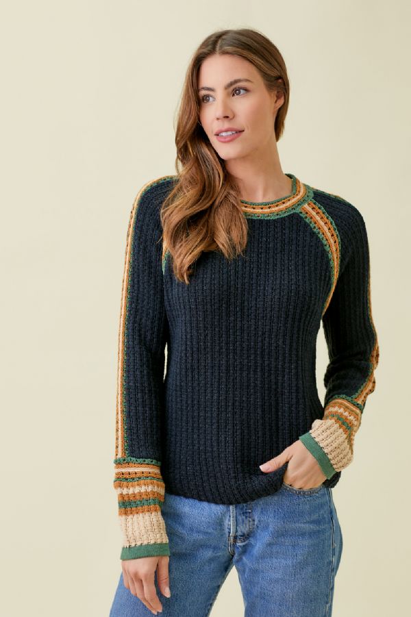 Mystree Raglan Sweater Top
