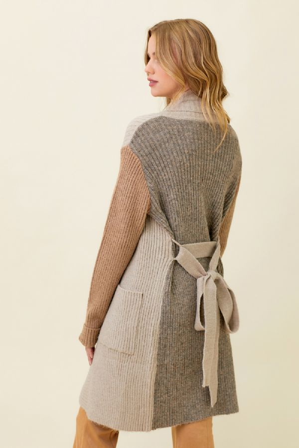 Mystree Rib Shawl Collar Cardigan