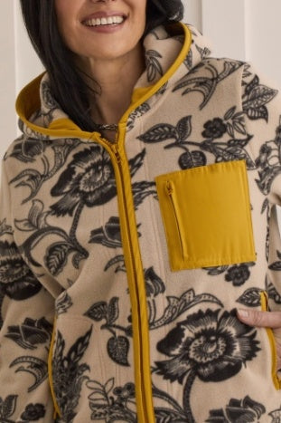 Tribal Hooded Zip Front Jacket