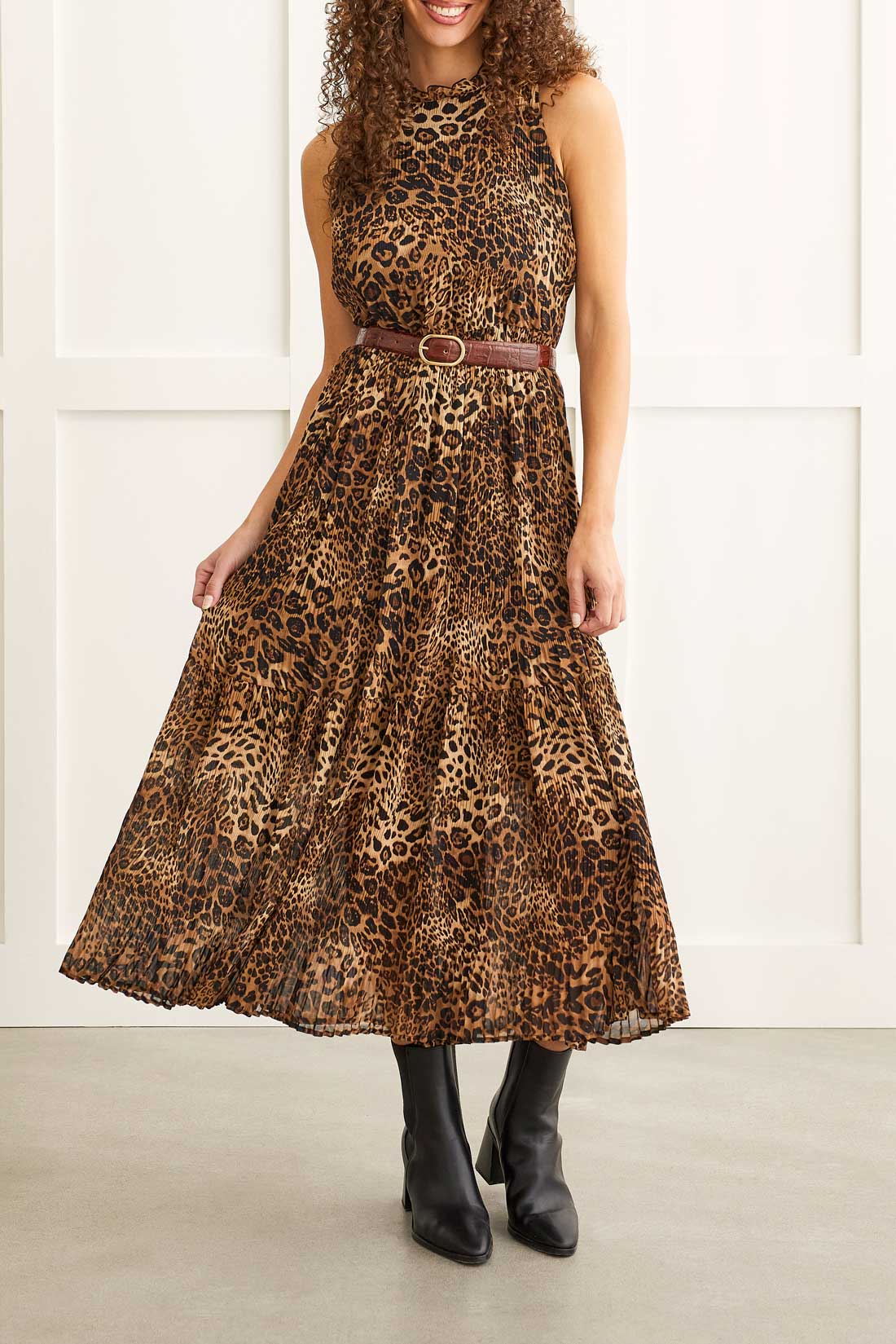 Tribal Lined Halter Maxi Dress