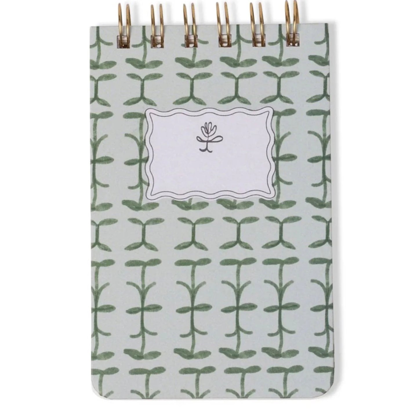 Twin Wire Notepad - Green Vine