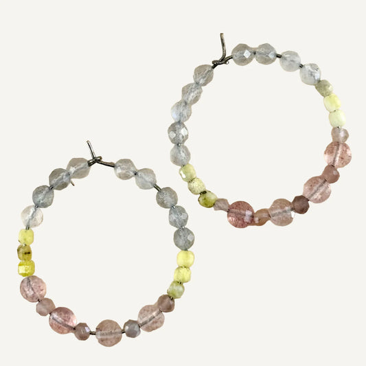 Hoop With Quartz And Mixed Stones