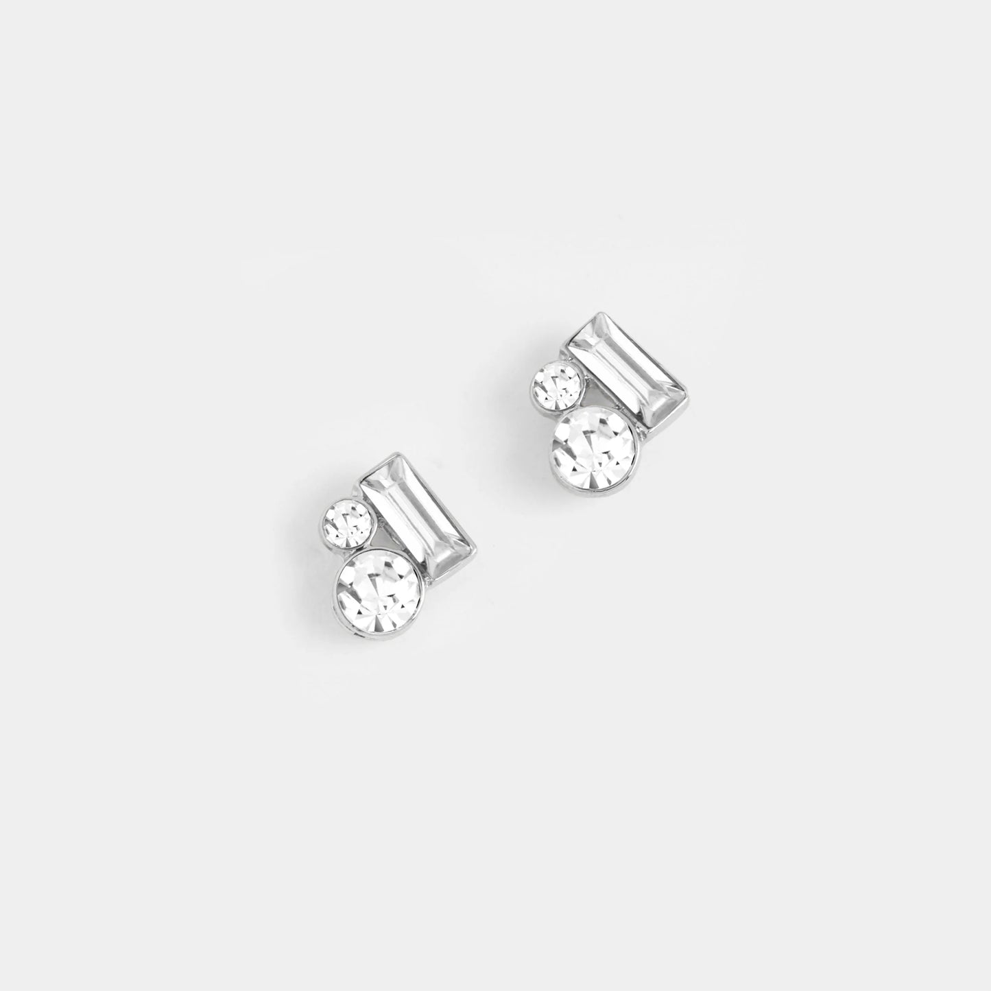 Bejeweled Cluster Stud Earrings - Multiple Color Options