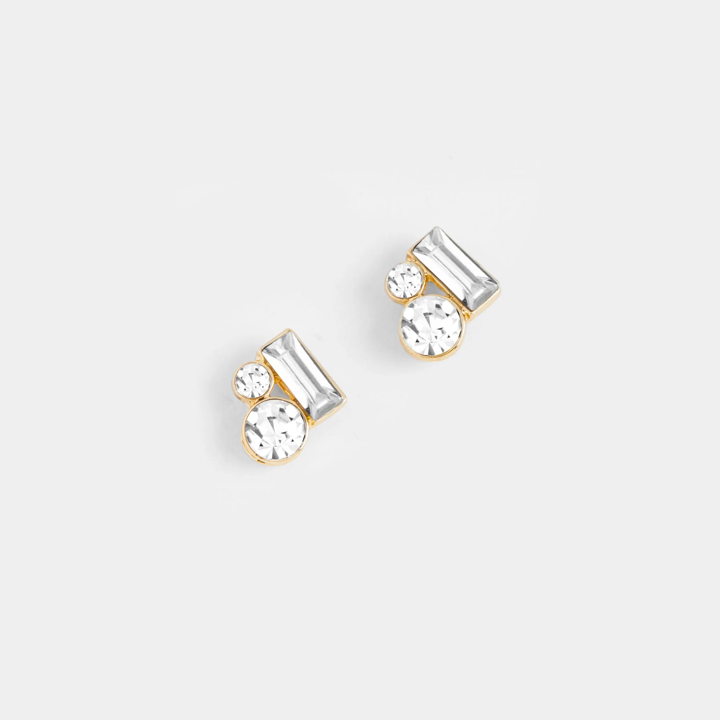 Bejeweled Cluster Stud Earrings - Multiple Color Options