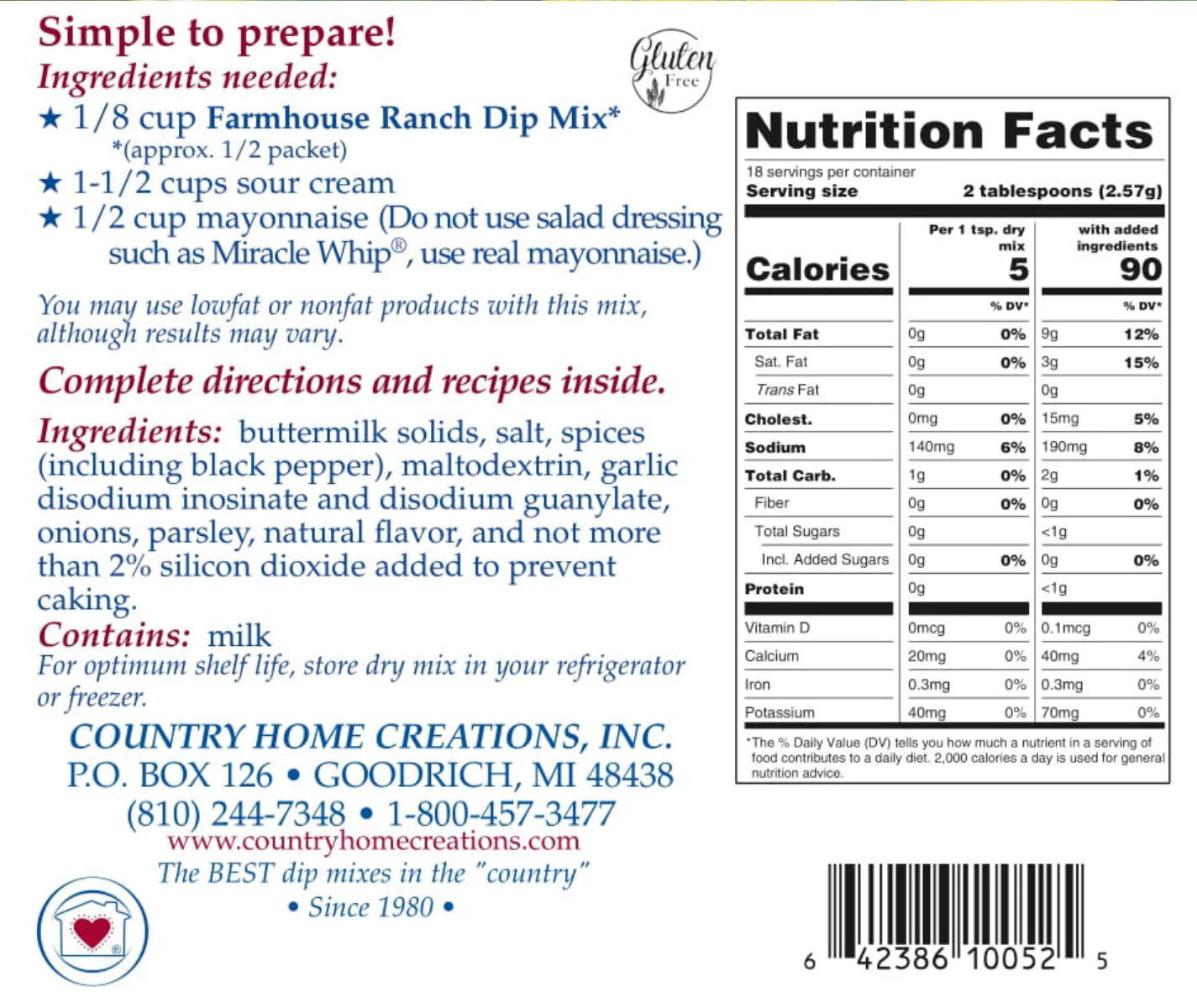 Farmhouse Ranch Dip Mix