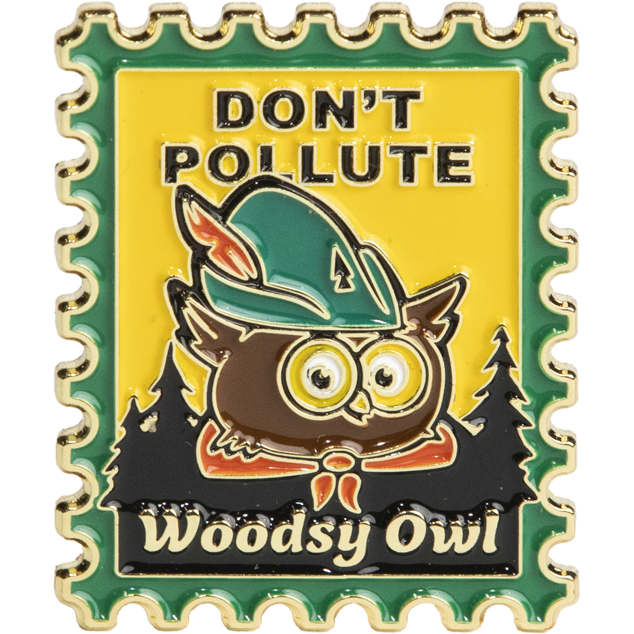 Woodsy Owl Postage Stamp Pin