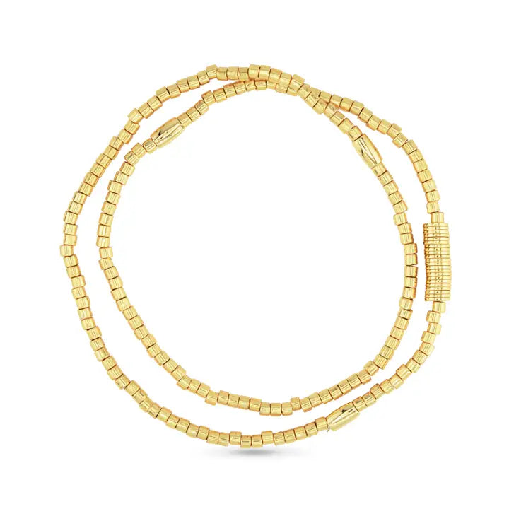 Gold Bead Stretch Bracelet