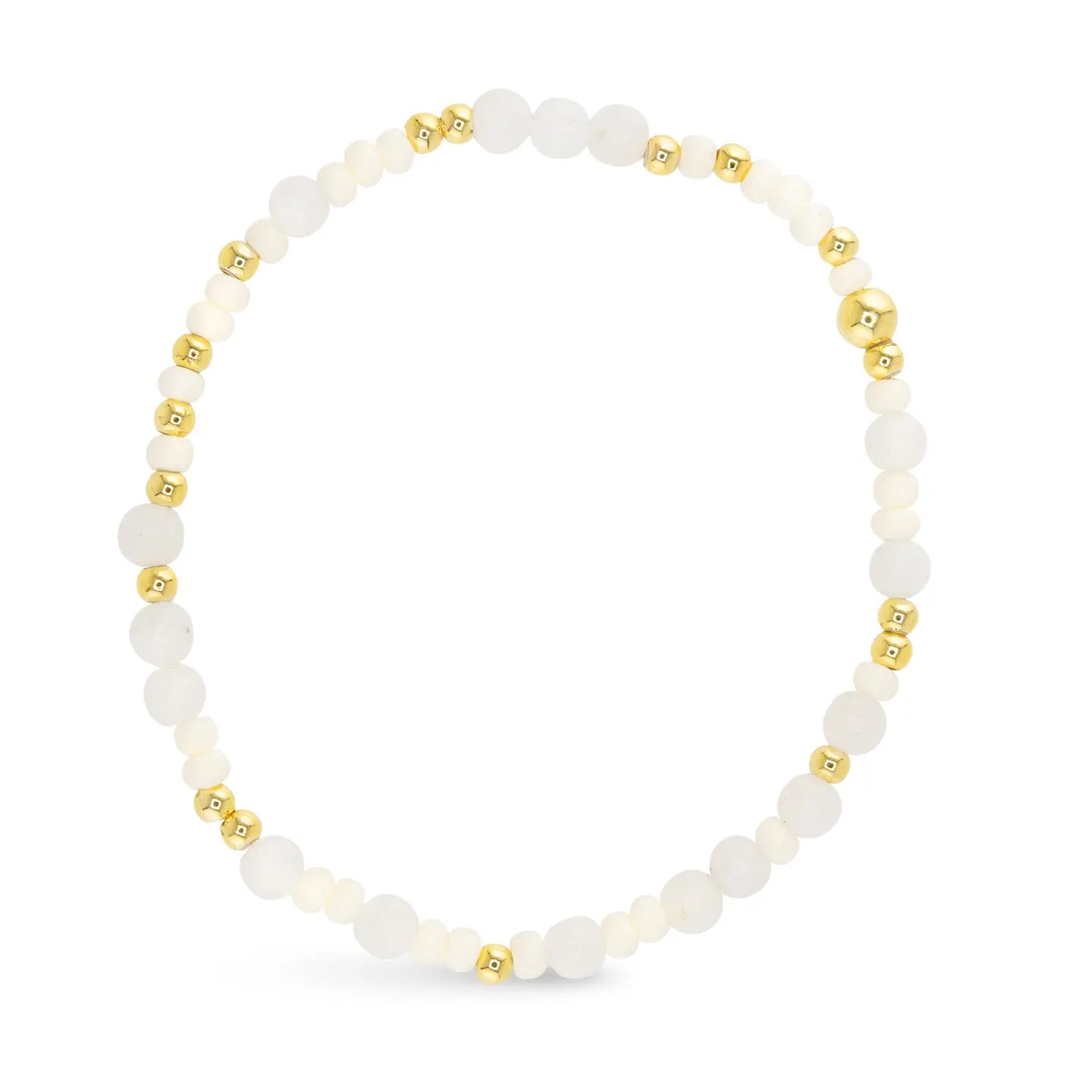 Stackable Gold Multi-Colored Stretch Bracelets