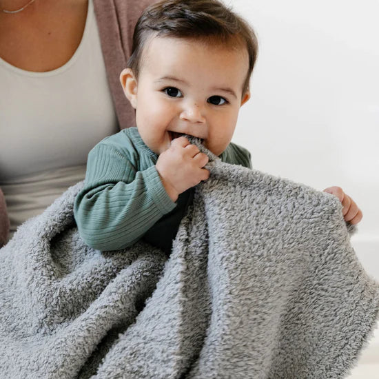 Saranoni Gray Bamboni Receiving Blanket