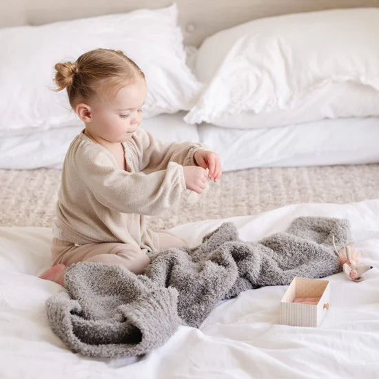 Saranoni Gray Bamboni Receiving Blanket