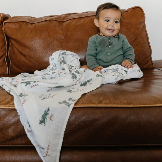 Saranoni Lakewood Animals Bamboo Rayon Muslin Swaddle