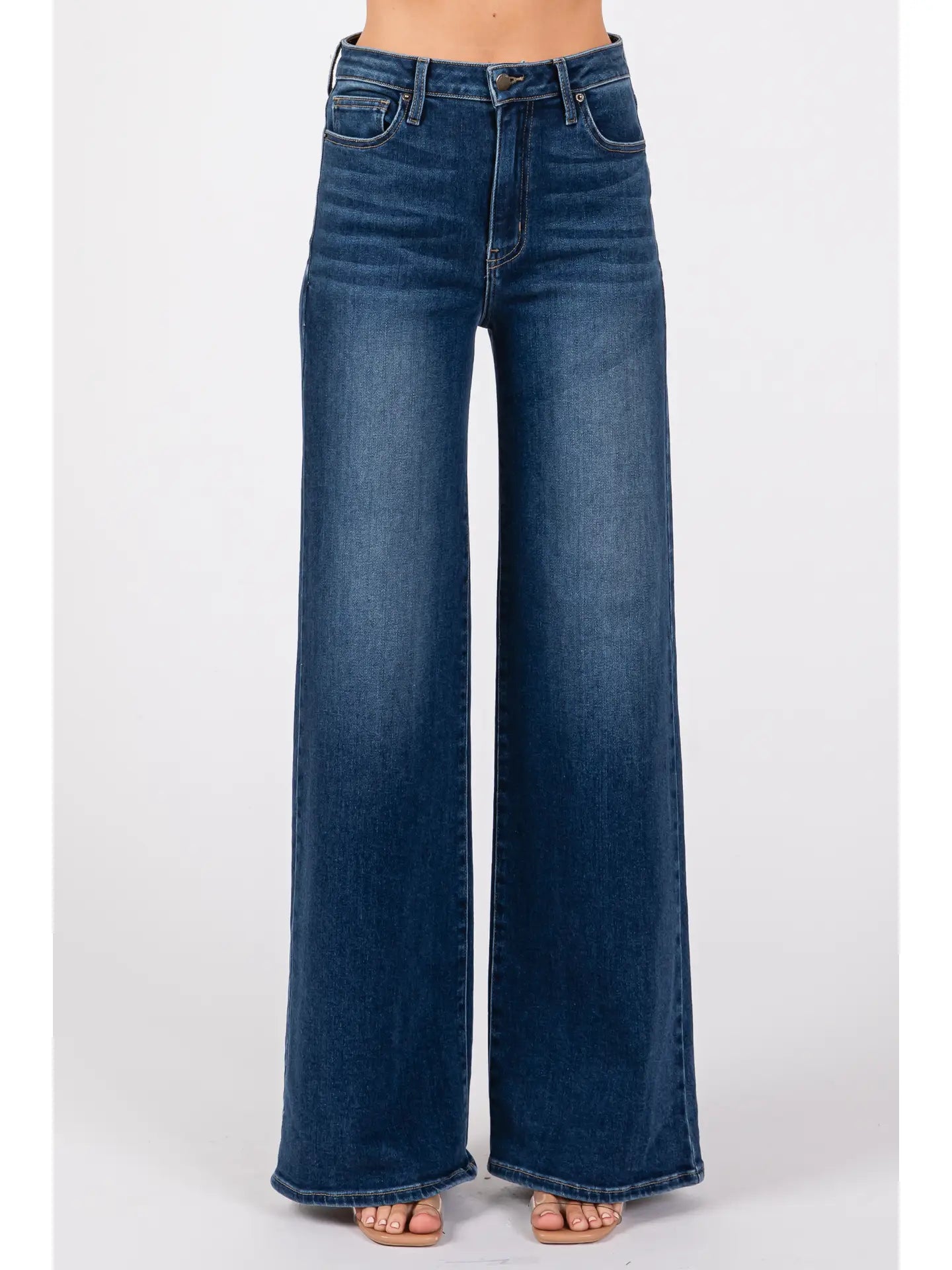 L.T.J. Dark High Rise Super Wide Jeans