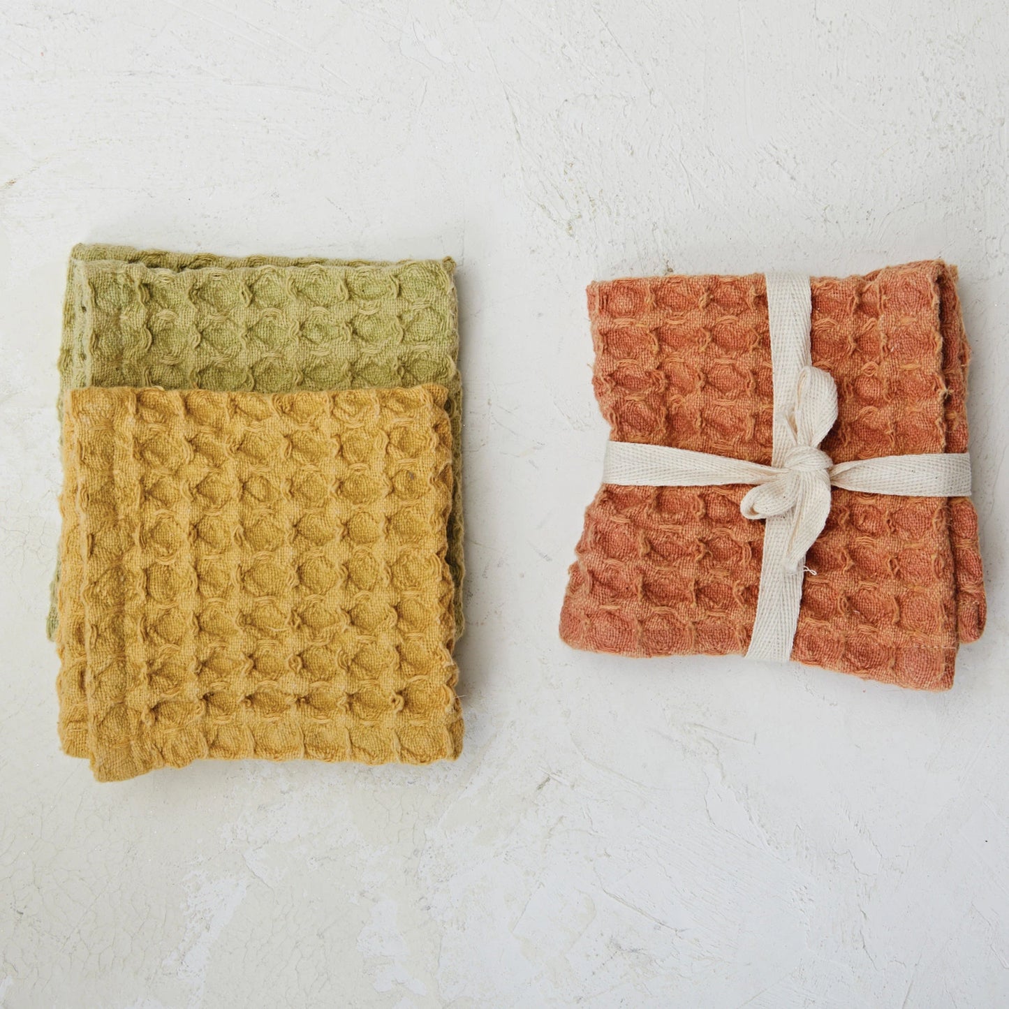 Stonewashed Waffle Weave Dish Towels