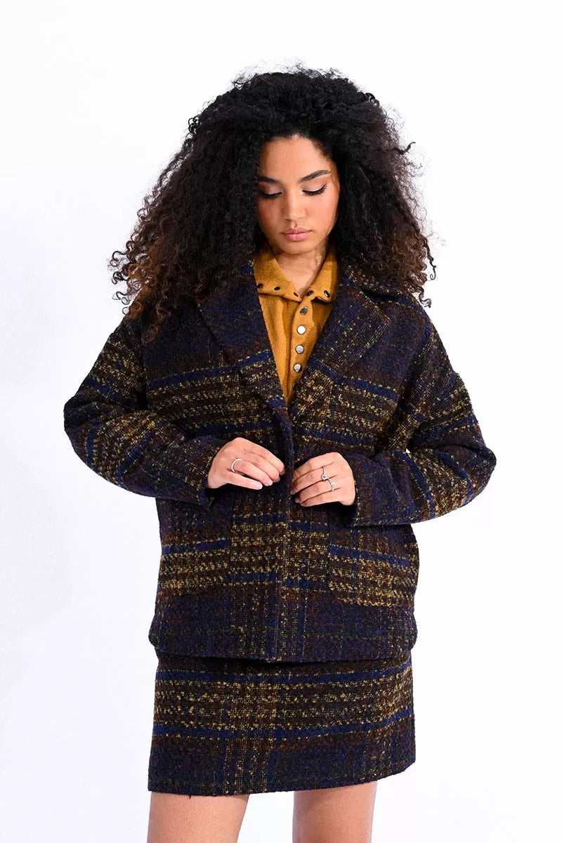 Lili Sidonio Coat With Checks