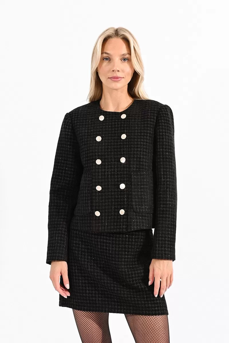 Molly Bracken Cropped Tweed Jacket