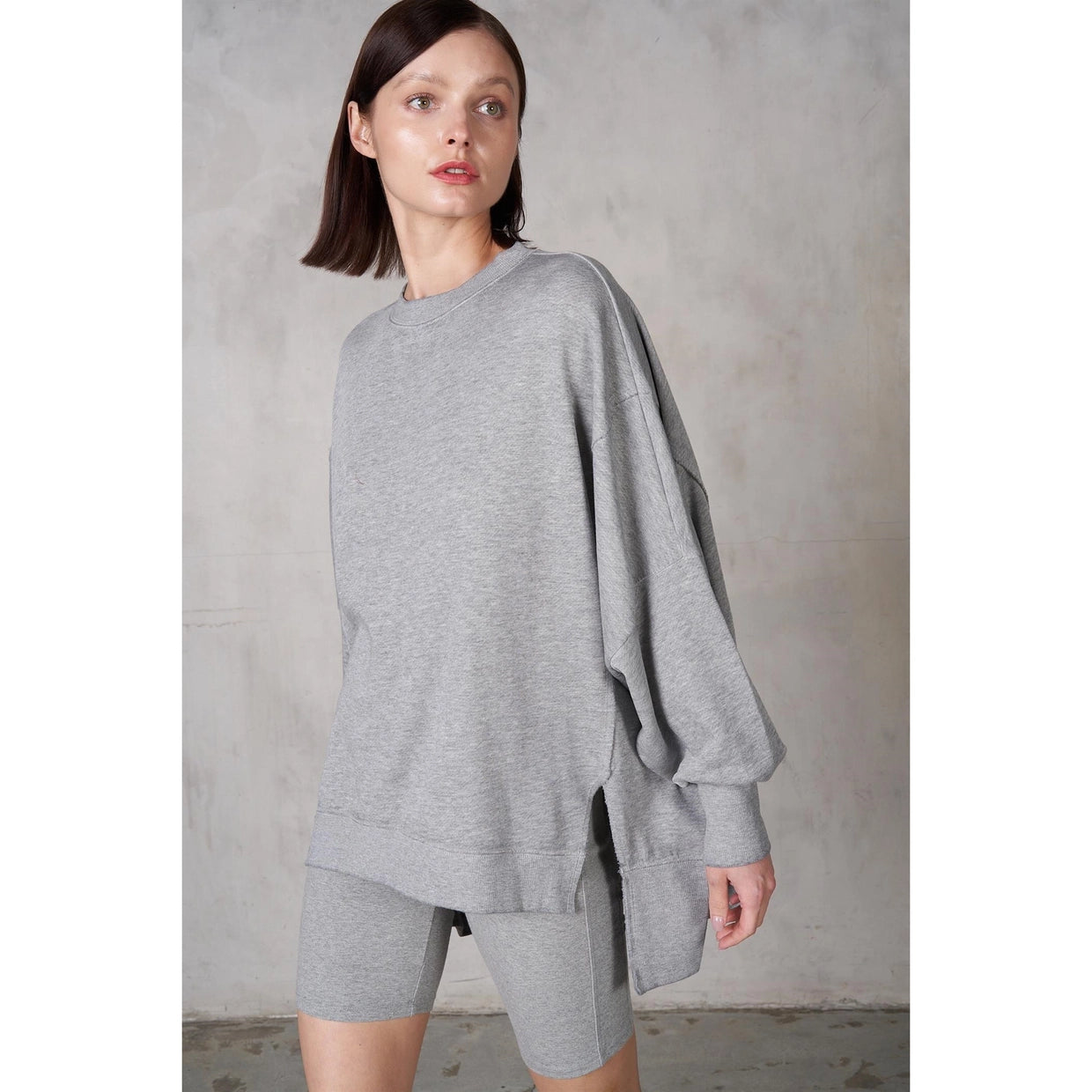 LaLaMia Heather Grey Sweatshirt