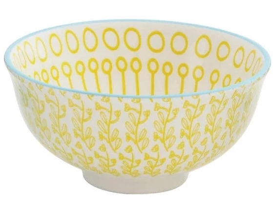Hand-Stamped Stoneware Bowls