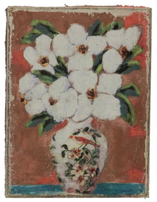 Canvas Wall Décor with Flowers in Vase