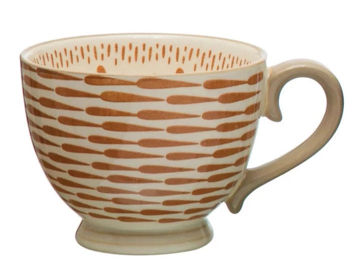 Stoneware Mug With Pattern
