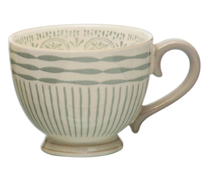 Stoneware Mug With Pattern