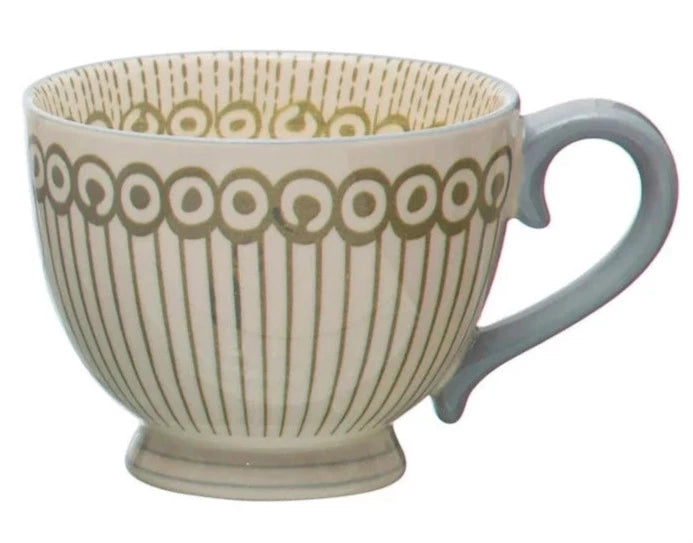 Stoneware Mug With Pattern
