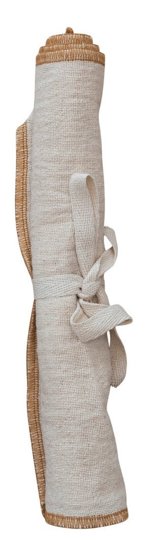 Cotton Double Cloth Burp Cloth With Contrasting Stitched Trim