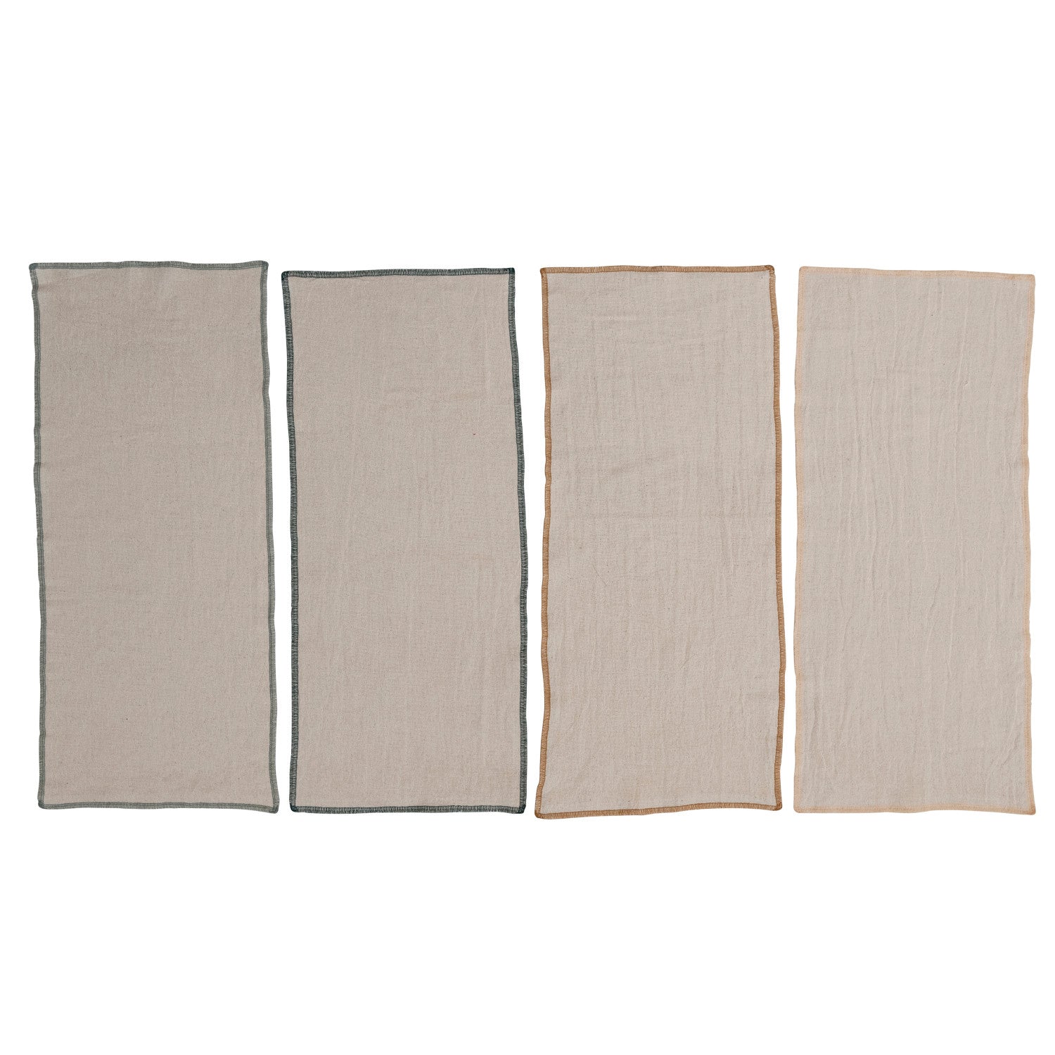 Cotton Double Cloth Burp Cloth With Contrasting Stitched Trim