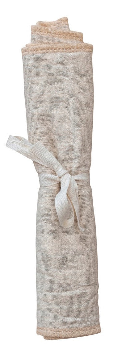 Cotton Double Cloth Burp Cloth With Contrasting Stitched Trim