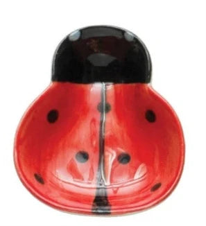 Hand Painted Stoneware Dishe Ladybug