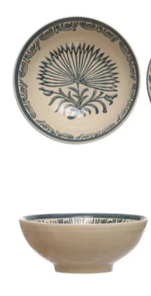 Hand-Painted Stoneware Bowl