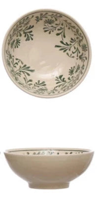 Hand-Painted Stoneware Bowl