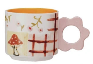 Hand-Painted Stoneware Mug